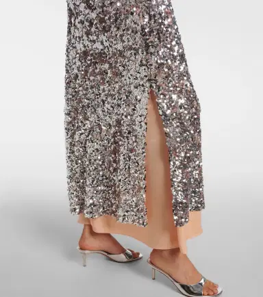 Rabanne Sequined jersey midi skirt | Thumbnail 4