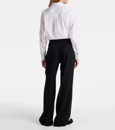 The Row Virgil wool gabardine wide-leg pants | Thumbnail 3 The Row Virgil wool gabardine wide-leg pants | Thumbnail 3