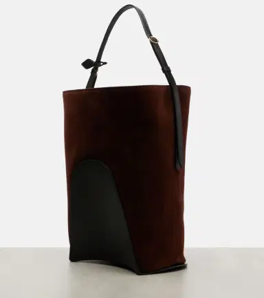 Alaïa Alaïa Hip Large leather-trimmed suede bucket bag | Thumbnail 4 Alaïa Alaïa Hip Large leather-trimmed suede bucket bag | Thumbnail 4