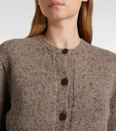 The Row Mauino cashmere tweed cardigan | Thumbnail 3