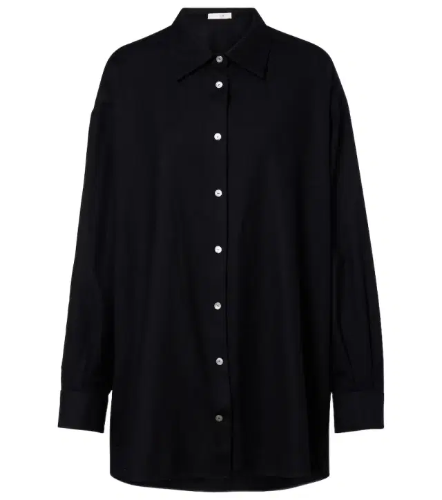 The Row Luka virgin wool flannel shirt