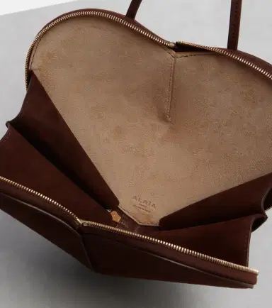 Alaïa Alaïa Le Caur Small leather and suede shoulder bag | Thumbnail 4