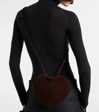 Alaïa Alaïa Le Caur Small leather and suede shoulder bag | Thumbnail 5