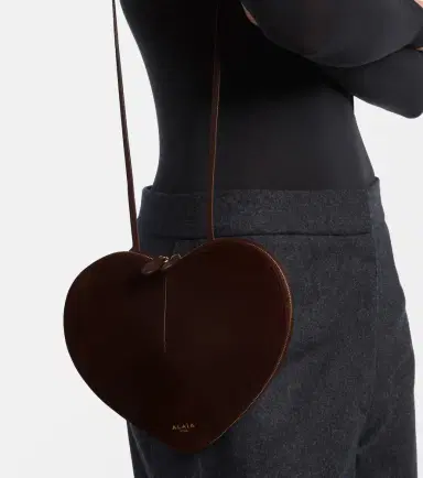 Alaïa Alaïa Le Caur Small leather and suede shoulder bag | Thumbnail 6
