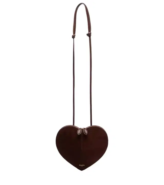 Alaia Alaïa Le Caur Small leather and suede shoulder bag