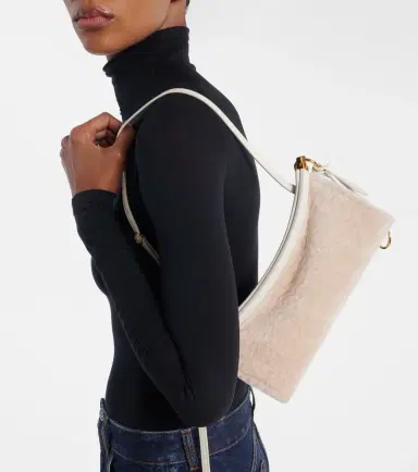 Alaïa Alaïa Le Click East West Small shearling shoulder bag | Thumbnail 6 Alaïa Alaïa Le Click East West Small shearling shoulder bag | Thumbnail 6