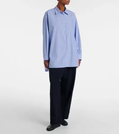 The Row Luka striped cotton poplin shirt | Thumbnail 4 The Row Luka striped cotton poplin shirt | Thumbnail 4
