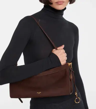 Alaïa Alaïa Le Click East West Medium suede shoulder bag | Thumbnail 5