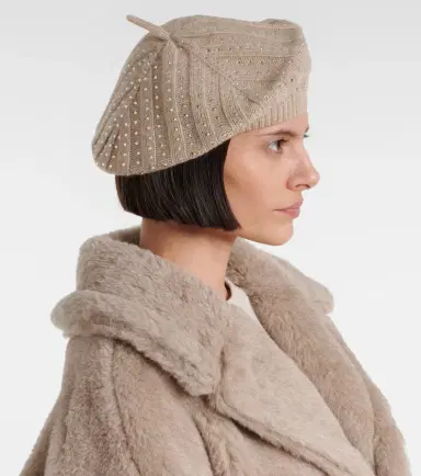 Max Mara Svelto embellished cashmere beret | Thumbnail 4