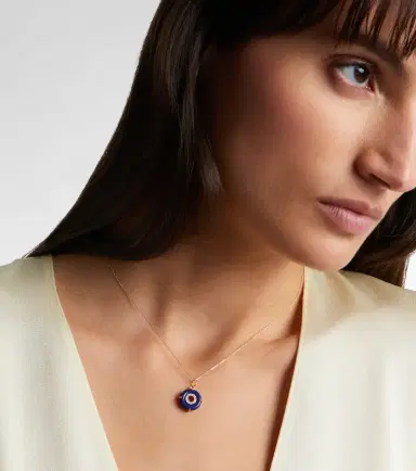 Mateo 14kt gold pendant necklace with lapis lazuli and diamonds | Thumbnail 2 Mateo 14kt gold pendant necklace with lapis lazuli and diamonds | Thumbnail 2