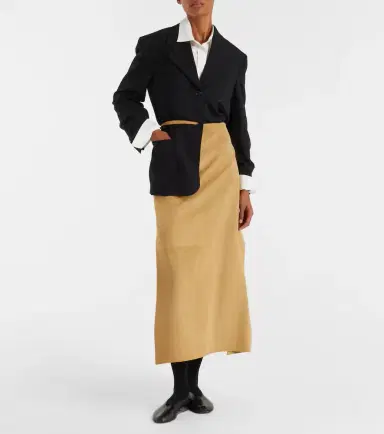 The Row Danas suede wrap skirt | Thumbnail 5