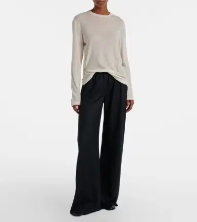 The Row Gala virgin wool flannel wide-leg pants | Thumbnail 2 The Row Gala virgin wool flannel wide-leg pants | Thumbnail 2