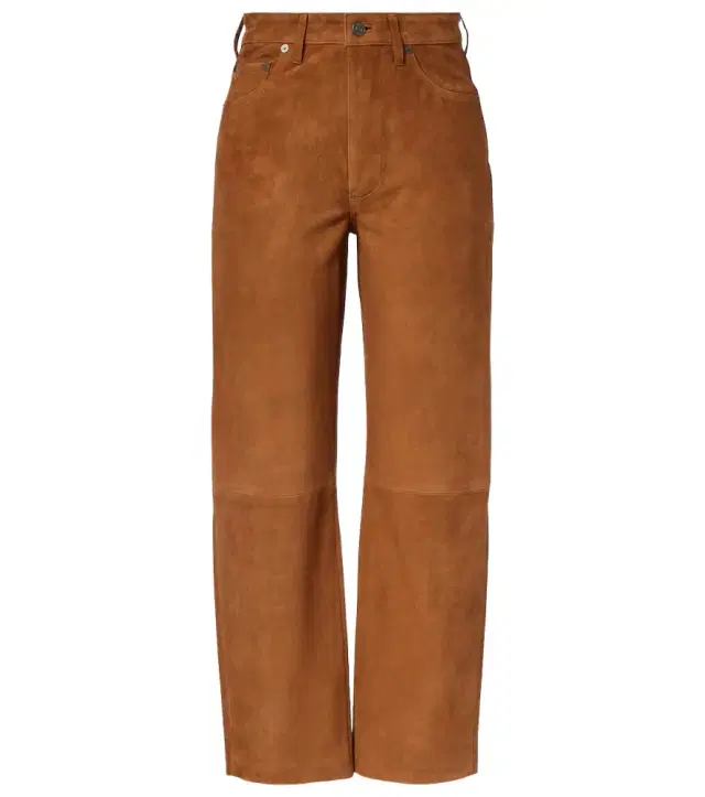 Citizens of Humanity Miro mid-rise suede straight-leg pants