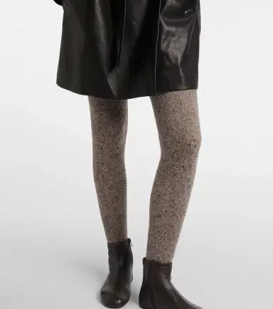 The Row Mumu cashmere tweed tights | Thumbnail 2