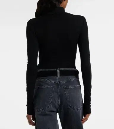 AGOLDE Wilma jersey turtleneck bodysuit | Thumbnail 4