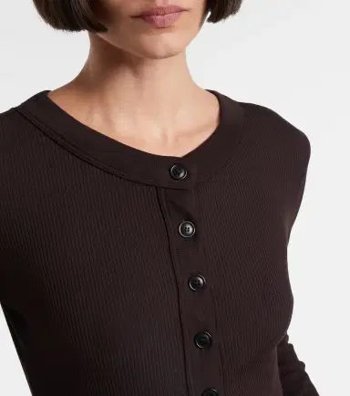 Citizens of Humanity Varra ribbed-knit jersey Henley shirt | Thumbnail 2