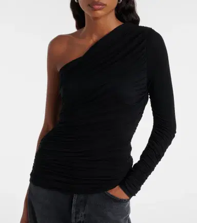 AGOLDE Annette asymmetrical ruched top | Thumbnail 4