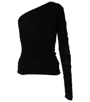 AGOLDE Annette asymmetrical ruched top | Thumbnail 1