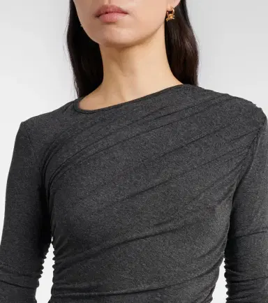 AGOLDE Tania ruched jersey top | Thumbnail 5