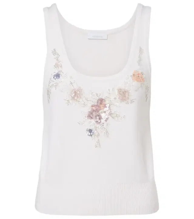 Rabanne Sequined wool and cashmere top