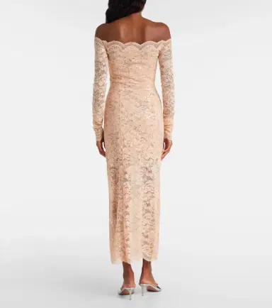 Rabanne Sequined off-shoulder lace midi dress | Thumbnail 2