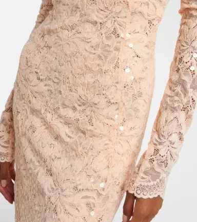Rabanne Sequined off-shoulder lace midi dress | Thumbnail 4
