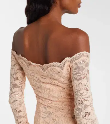 Rabanne Sequined off-shoulder lace midi dress | Thumbnail 6
