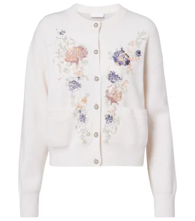 Rabanne Sequined wool and cashmere cardigan