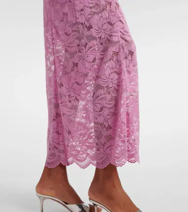 Rabanne Off-shoulder lace midi dress | Thumbnail 3