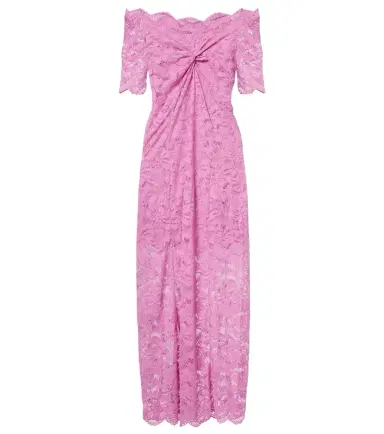 Rabanne Off-shoulder lace midi dress | Thumbnail 1