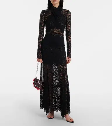 Rabanne Floral lace maxi skirt | Thumbnail 2 Rabanne Floral lace maxi skirt | Thumbnail 2
