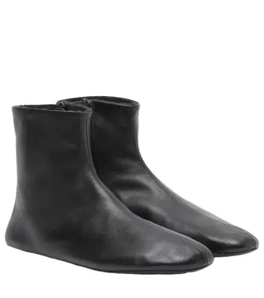 The Row Stella shearling-lined leather ankle boots | Thumbnail 1