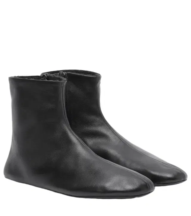 The Row Stella shearling-lined leather ankle boots