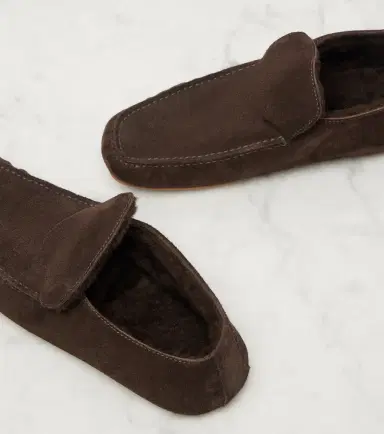 The Row Leo shearling-lined suede loafers | Thumbnail 2