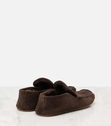 The Row Leo shearling-lined suede loafers | Thumbnail 3