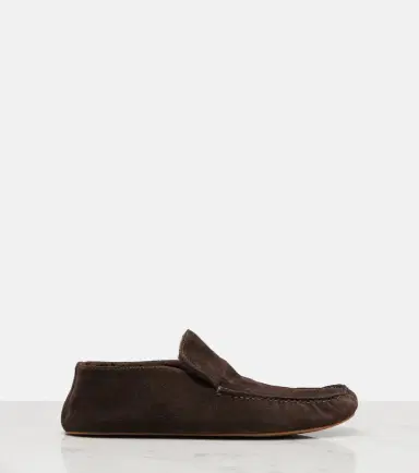 The Row Leo shearling-lined suede loafers | Thumbnail 4