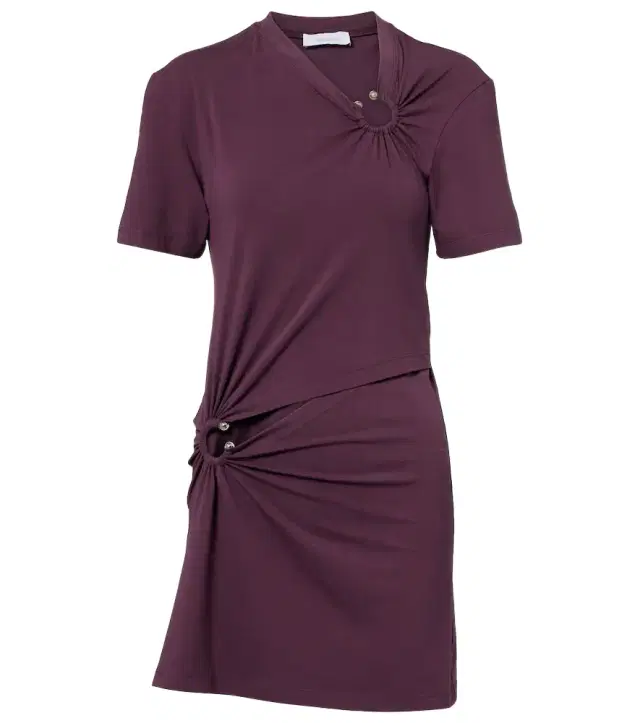 Rabanne Cutout cotton-blend jersey minidress