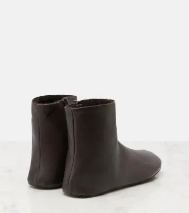 The Row Stella shearling-lined leather ankle boots | Thumbnail 3 The Row Stella shearling-lined leather ankle boots | Thumbnail 3