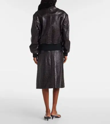 Rabanne Pleated croc-effect leather midi skirt | Thumbnail 2 Rabanne Pleated croc-effect leather midi skirt | Thumbnail 2