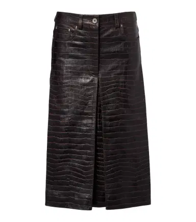 Rabanne Pleated croc-effect leather midi skirt | Thumbnail 1 Rabanne Pleated croc-effect leather midi skirt | Thumbnail 1