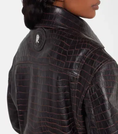 Rabanne Croc-effect leather blouson jacket | Thumbnail 6 Rabanne Croc-effect leather blouson jacket | Thumbnail 6