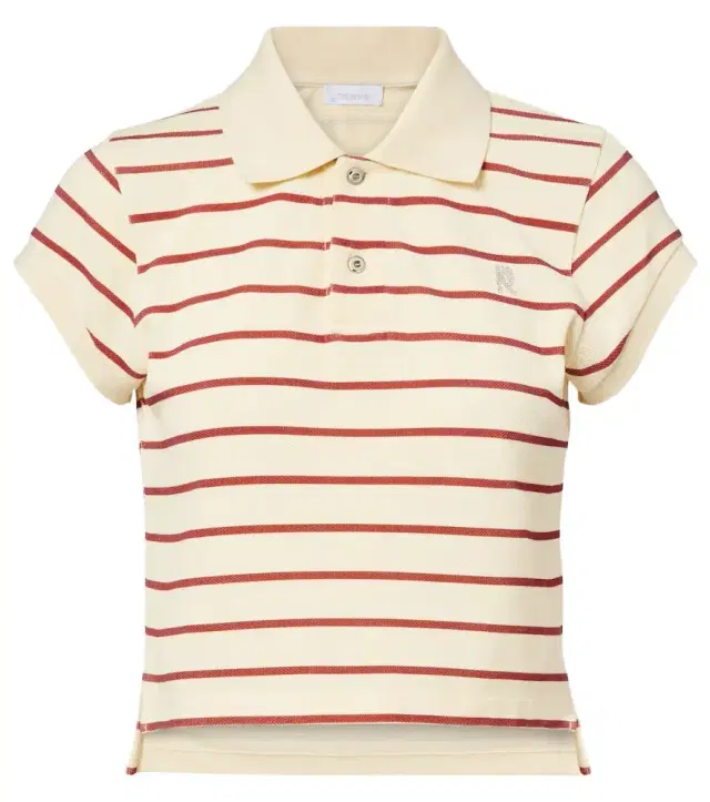 Rabanne Striped cotton piqué polo shirt
