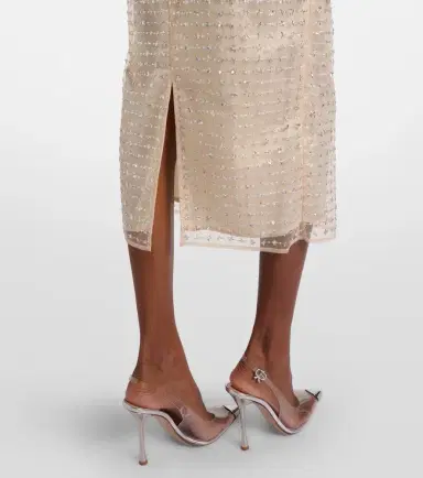 Staud Ciara beaded sheer tulle midi skirt | Thumbnail 5