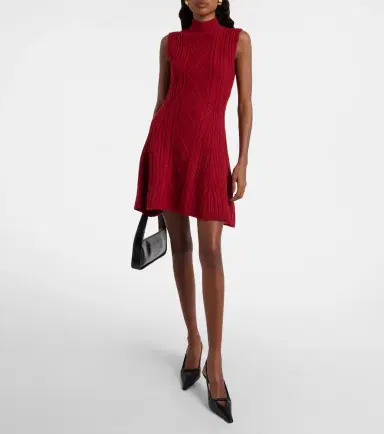 Staud Charade cable-knit wool-blend minidress | Thumbnail 4
