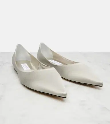 Jimmy Choo Love satin ballet flats | Thumbnail 2