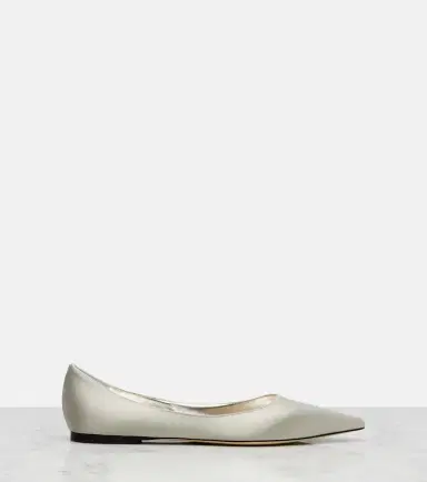 Jimmy Choo Love satin ballet flats | Thumbnail 3