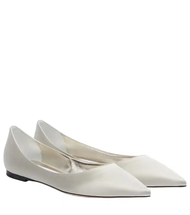 Love satin ballet flats