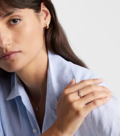 Sophie Bille Brahe Cosmos Fleur 18kt gold ring with diamonds | Thumbnail 3