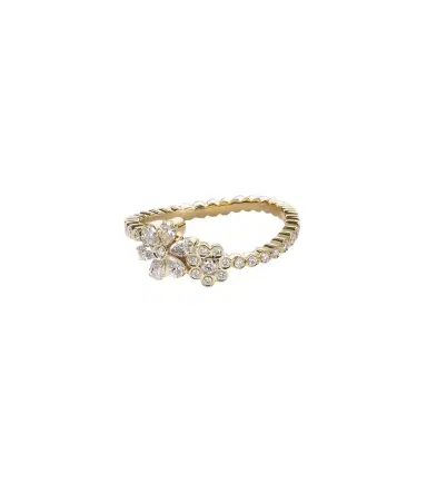Sophie Bille Brahe Cosmos Fleur 18kt gold ring with diamonds | Thumbnail 1