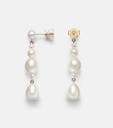 Sophie Bille Brahe Petite Amis De La Perle 14kt gold earrings with freshwater pearls | Thumbnail 2 Sophie Bille Brahe Petite Amis De La Perle 14kt gold earrings with freshwater pearls | Thumbnail 2